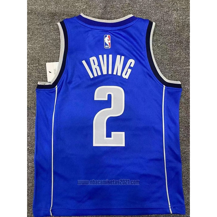 Camiseta Nino Dallas Mavericks Kyrie Irving #2 Icon 2022-23 Azul